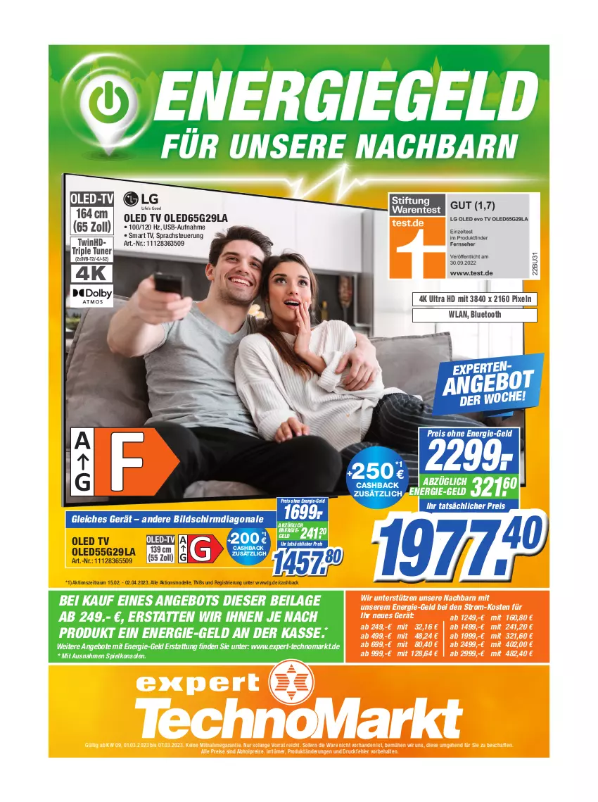 Aktueller Prospekt Expert Technomarkt - Prospekte - von 01.03 bis 07.03.2023 - strona 1 - produkty: abholpreise, alle preise sind abholpreise, angebot, angebote, dell, eis, elle, ilag, led tv, LG, Mode, oled tv, Oled-TV, reis, smart tv, Spielkonsole, Ti, usb