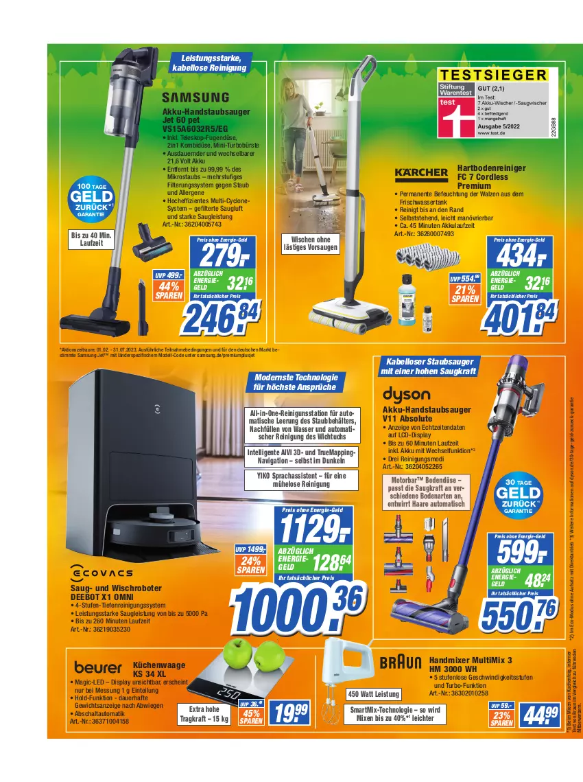 Aktueller Prospekt Expert Technomarkt - Prospekte - von 01.03 bis 07.03.2023 - strona 14 - produkty: akku, akku-handstaubsauger, auer, auto, Behälter, braun, bürste, dell, Dyson, eis, ente, fisch, fische, handmixer, handstaubsauger, Hartbodenreiniger, Intel, kraft, küche, Küchen, kuchen, Küchenwaage, Mixer, Mode, reiniger, Reinigung, reis, Samsung, Schal, Spezi, staubsauger, Teleskop, Ti, tisch, tuc, Waage, wasser, wassertank