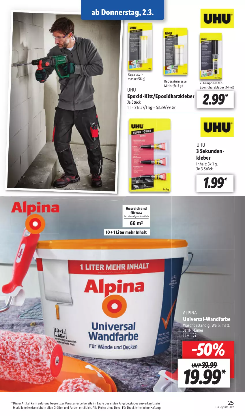 Aktueller Prospekt Lidl - Aktionsprospekt - von 27.02 bis 04.03.2023 - strona 27 - produkty: alpina, angebot, dell, eimer, eis, elle, ente, kleber, Mode, reis, Ti, uhu, ZTE