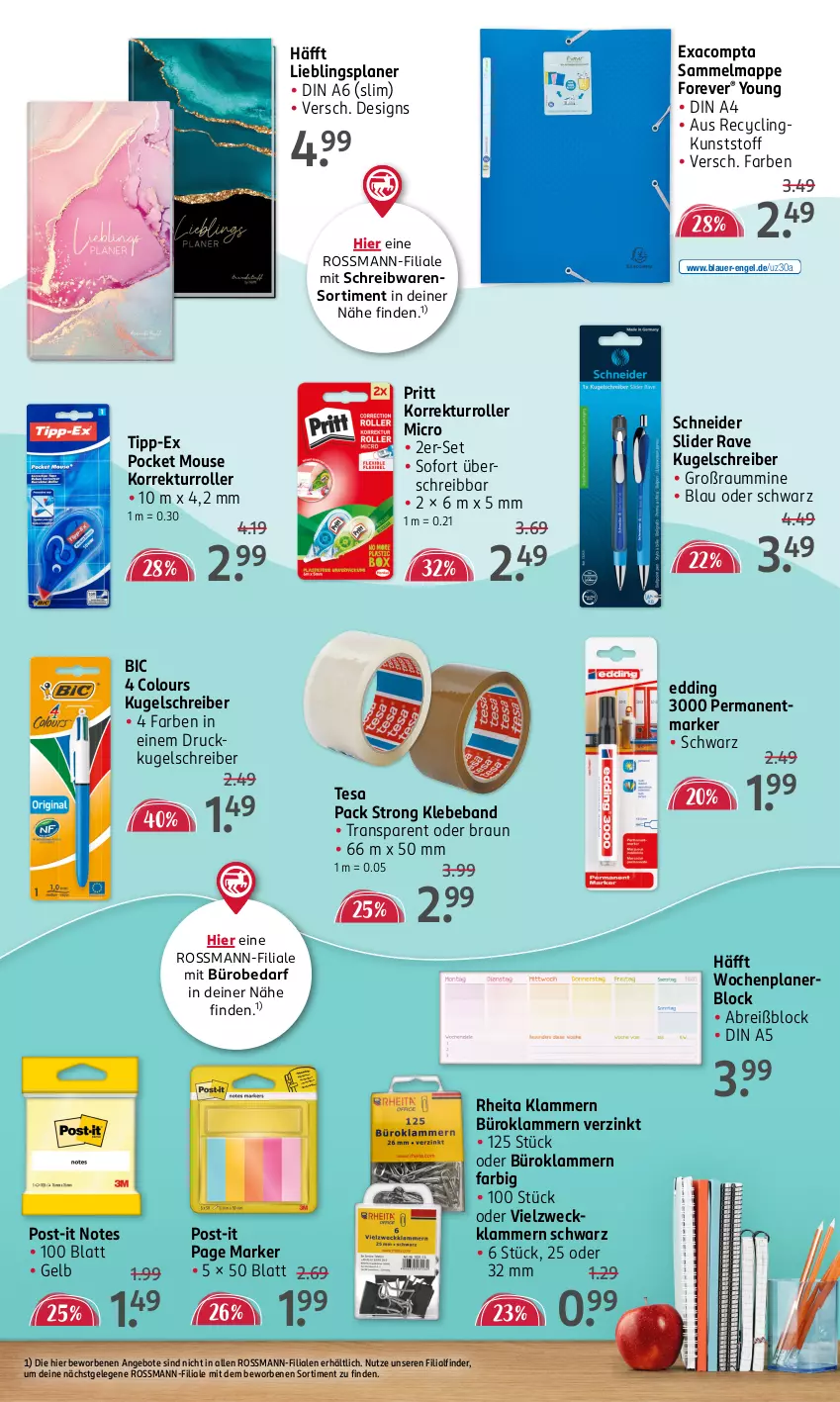 Aktueller Prospekt Rossmann - Prospekte - von 06.01 bis 10.01.2025 - strona 2 - produkty: angebot, angebote, auer, Beba, braun, Brei, Clin, din a4, Engel, Klammern, Kugel, kugelschreiber, lamm, pritt, Roller, schreibwaren, tesa, Ti, weck, Yo