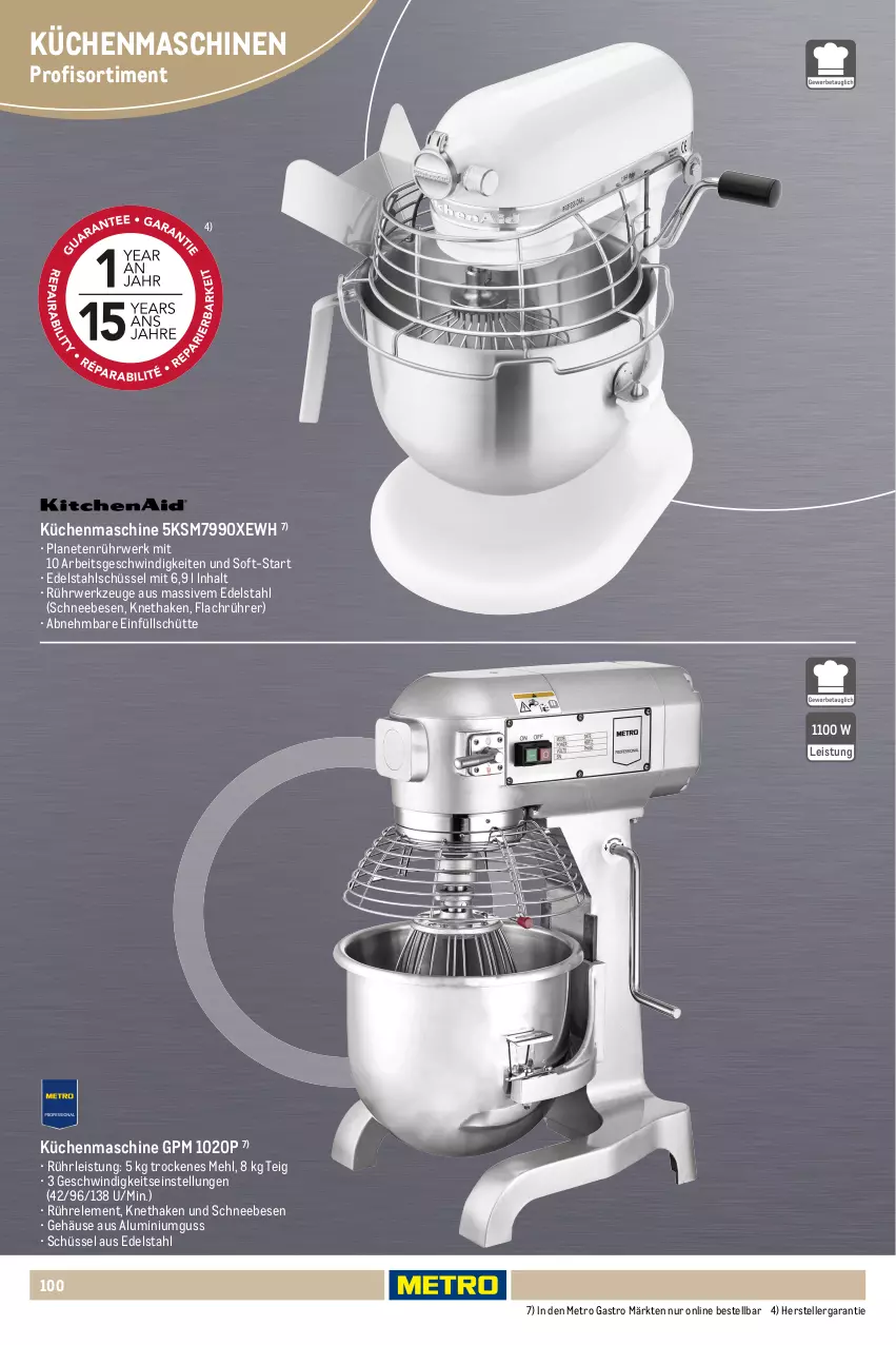 Aktueller Prospekt Metro - Non Food Sortiment - Seite 106 - von 01.10.2025 bis 09.06.2026 - strona 100 - produkty: edelstahl, eis, elle, Holz, küche, Küchen, küchenmaschine, latte, LG, mehl, Metro, metro gastro, rel, rwe, Schneebesen, schüssel, teller, thermostat, Ti, Waffeleisen, waffeln, werkzeug, werkzeuge