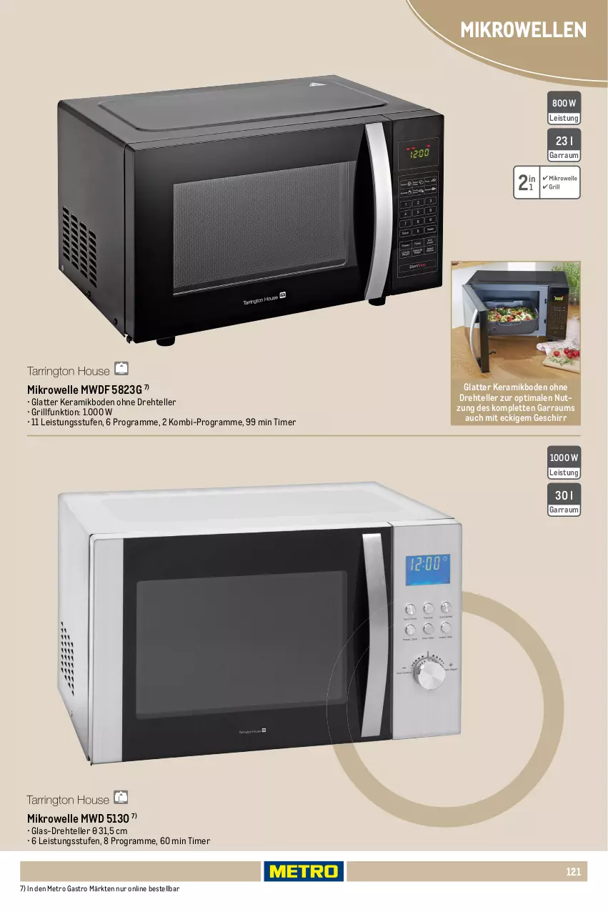 Aktueller Prospekt Metro - Non Food Sortiment - Seite 106 - von 01.10.2025 bis 09.06.2026 - strona 121 - produkty: eis, elle, garraum, geschirr, grill, latte, Metro, metro gastro, mikrowelle, teller, Ti, timer