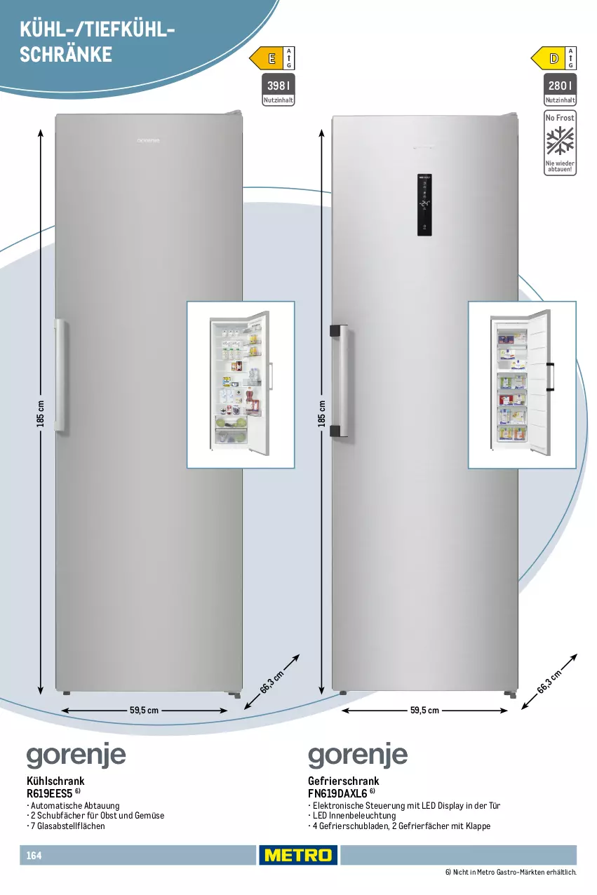 Aktueller Prospekt Metro - Non Food Sortiment - Seite 106 - von 01.10.2025 bis 09.06.2026 - strona 164 - produkty: auto, beleuchtung, eis, eiswürfel, Elektro, gefrierschrank, kühlschrank, Metro, metro gastro, obst, Obst und Gemüse, Schrank, schubladen, Ti, tisch, und gemüse, wasser, wassertank, würfel