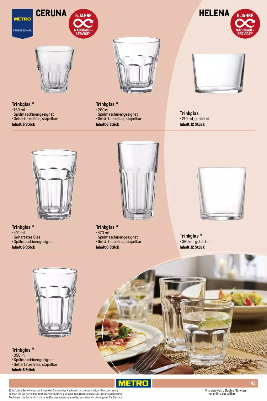 Aktueller Prospekt Metro - Non Food Sortiment - Seite 106 - von 01.10.2025 bis 09.06.2026 - strona 41 - produkty: drink, Gläser, Metro, metro gastro, ring, spülmaschinen, trinkglas, whiskey, whisky