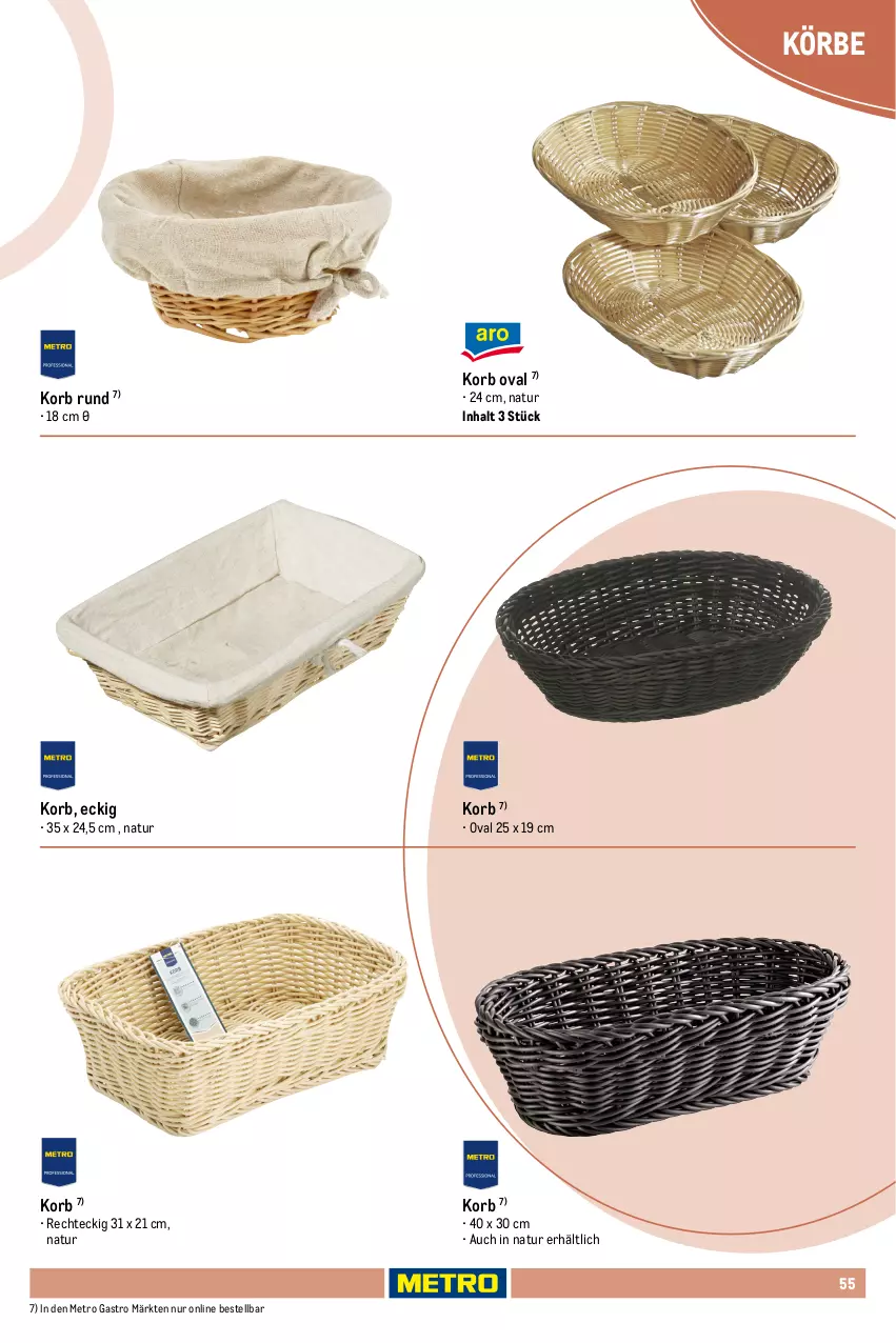 Aktueller Prospekt Metro - Non Food Sortiment - Seite 106 - von 01.10.2025 bis 09.06.2026 - strona 55 - produkty: Holz, korb, Metro, metro gastro, natur, Ria, Schal, Schale, Serviette, servietten, snack, snacks, Ti, tisch
