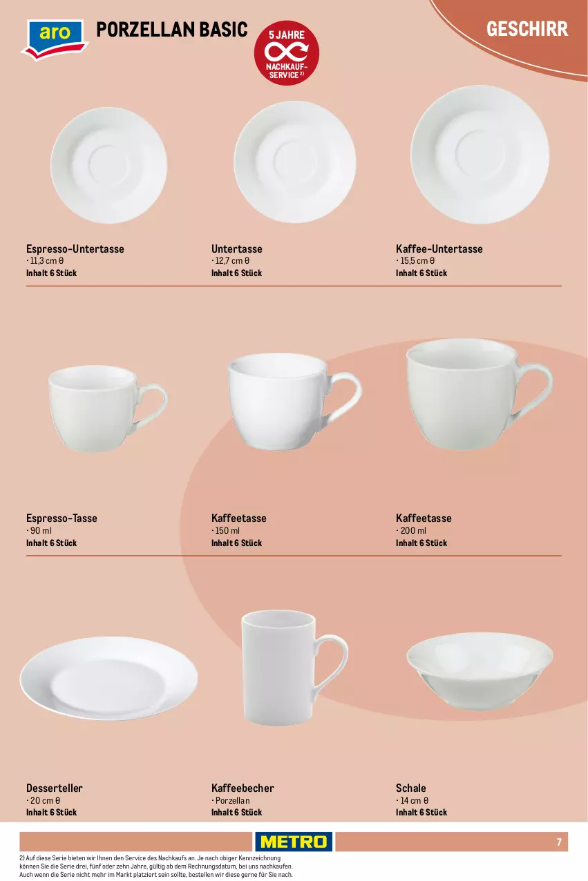 Aktueller Prospekt Metro - Non Food Sortiment - Seite 106 - von 01.10.2025 bis 09.06.2026 - strona 7 - produkty: backofen, Becher, dessert, elle, erde, espresso, geschirr, kaffee, kaffeebecher, mikrowelle, Ofen, Schal, Schale, spülmaschinen, tasse, teller, Ti