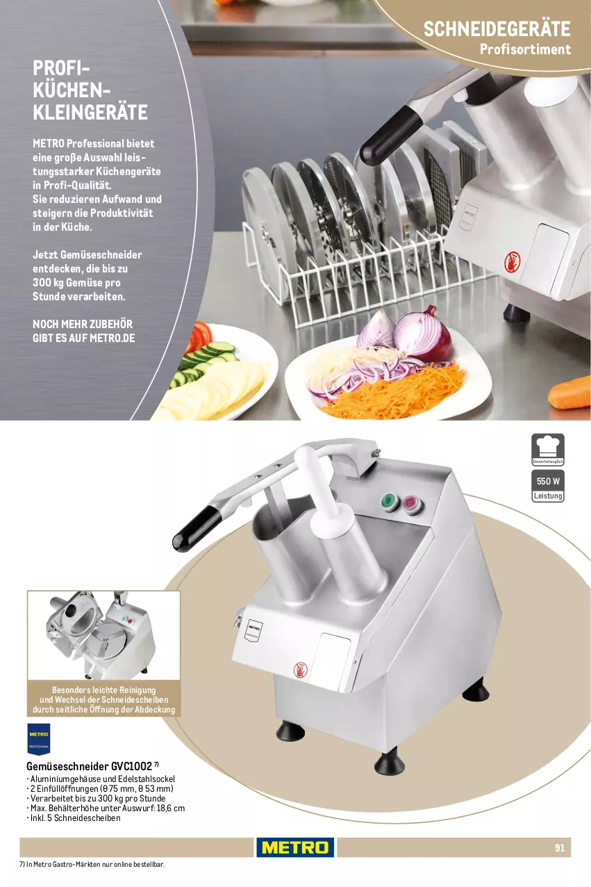 Aktueller Prospekt Metro - Non Food Sortiment - Seite 106 - von 01.10.2025 bis 09.06.2026 - strona 91 - produkty: auto, Behälter, decke, edelstahl, eis, elle, fritteuse, grill, induktionskochfeld, kaffee, kaffeeautomat, Kocher, kochfeld, kontaktgrill, küche, Küchen, küchenmaschine, latte, Metro, metro gastro, mikrowelle, Mixer, nudel, pizza, Reinigung, reis, stabmixer, Ti, tisch, tomate, tomaten, Vakuumierer, Waffeleisen