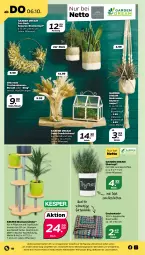 Gazetka promocyjna Netto - Woche 40 - Gazetka - ważna od 08.10 do 08.10.2022 - strona 18 - produkty: auer, Bau, baumwolle, blume, blumen, Blumenampel, Blumenstrauß, buch, Garten, Gewächshaus, kesper, messer, pflanze, pflanzen, ring, Ti, tisch, topf, tuc, übertopf, wolle, ZTE