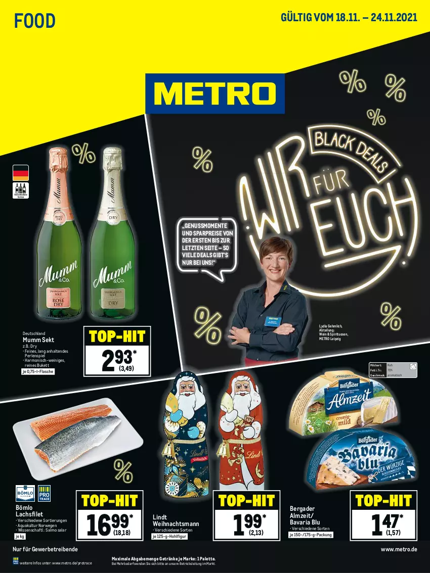 Aktueller Prospekt Metro - Food - von 18.11 bis 24.11.2021 - strona 1