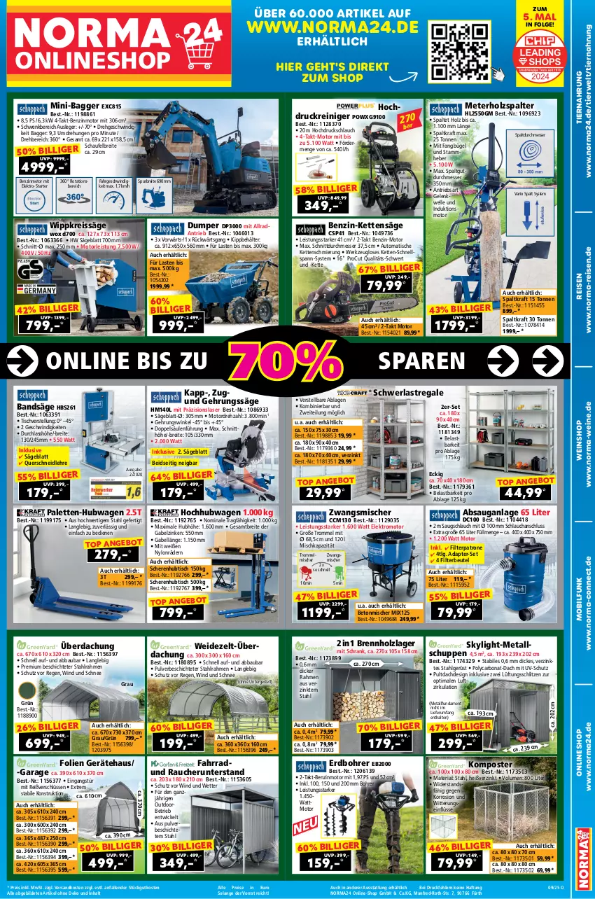 Aktueller Prospekt Norma - Norma - von 13.02 bis 02.03.2025 - strona 1 - produkty: Abba, adapter, angebot, auto, Bau, Behälter, beutel, Bona, Brei, Brennholz, bügel, eis, Elektro, elle, Fahrrad, gabel, Gehrungssäge, gsw, hochdruckreiniger, Holz, Holzspalter, Kette, Komposter, kraft, LG, messer, ndk, Palette, Rauch, regal, reiniger, reis, reiss, Ria, rum, rwe, säge, Schere, schlauch, Schrank, schwerlastregal, Ti, tiernahrung, tisch, trommel, uv-schutz, wein, weine, weinshop, werkzeug, WICK, Zelt