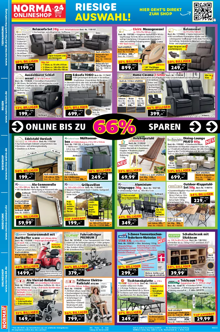 Aktueller Prospekt Norma - Norma - von 13.02 bis 02.03.2025 - strona 2 - produkty: akku, angebot, Anhänger, ball, Bau, Becher, bett, bettkasten, bezug grau, Bona, braun, cin, creme, decke, E-Bike, edelstahl, Einkaufstasche, eis, Elektro, Fahrrad, federkern, gefu, getränk, getränke, getränkehalter, grill, Grillpavillon, henkel, hocker, Holz, kissen, klappstuhl, koffer, kopfstütze, latte, leine, LG, Liege, matratze, Mode, ndk, Nike, pavillon, Rauch, reis, rel, relaxsessel, rückenlehne, rwe, schauma, schenkel, Schrank, sessel, sitzkissen, Sofa, sonoma eiche, Sport, stuhl, Stühl, Tasche, taschen, taschenfederkern-matratze, Ti, Tiere, tiernahrung, tisch, tuc, uv-schutz, wein, weine, weinshop, ZTE