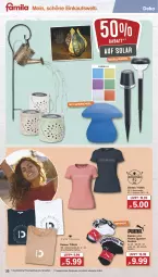 Gazetka promocyjna Famila - Prospekte - Gazetka - ważna od 06.07 do 06.07.2024 - strona 30 - produkty: Bau, baumwolle, damen t-shirt, eis, elle, Mode, reis, shirt, socken, T-Shirt, teller, Ti, wolle