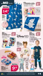 Gazetka promocyjna Netto - Woche 11 - Gazetka - ważna od 18.03 do 18.03.2023 - strona 16 - produkty: auer, Bau, baumwolle, bett, decke, disney, fleecedecke, gin, hose, Jogginghose, Kinder, Kinder Jogginghose, kuscheldecke, leggings, pantolette, pantoletten, Pyjama, Ria, shirt, socken, T-Shirt, Ti, wolle, ZTE