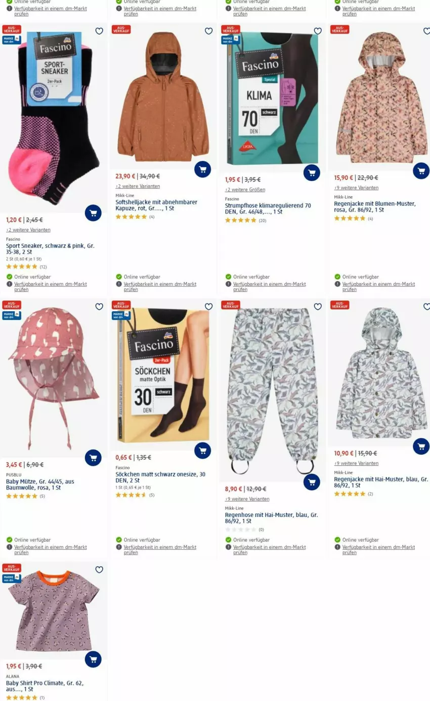 Aktueller Prospekt Dm Drogerie - Prospekte - von 19.02 bis 28.02.2024 - strona 6 - produkty: Bau, baumwolle, blume, blumen, cin, hose, Jacke, mars, Mütze, Ria, rum, shirt, sneaker, söckchen, Sport, Strumpfhose, usb, wolle