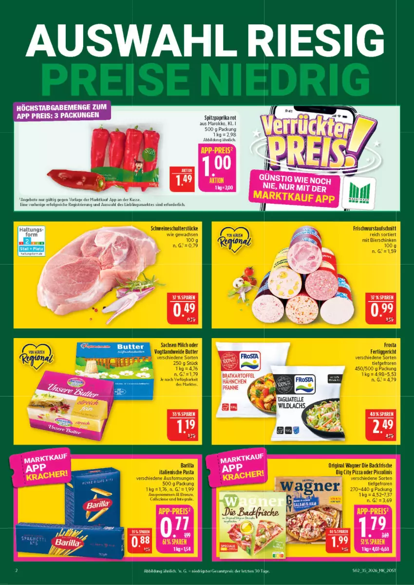 Aktueller Prospekt Marktkauf - Prospekt - von 23.08 bis 29.08.2026 - strona 2 - produkty: angebot, angebote, eis, kartoffel, LG, paprika, paprika rot, reis, Spitzpaprika, Ti, ZTE