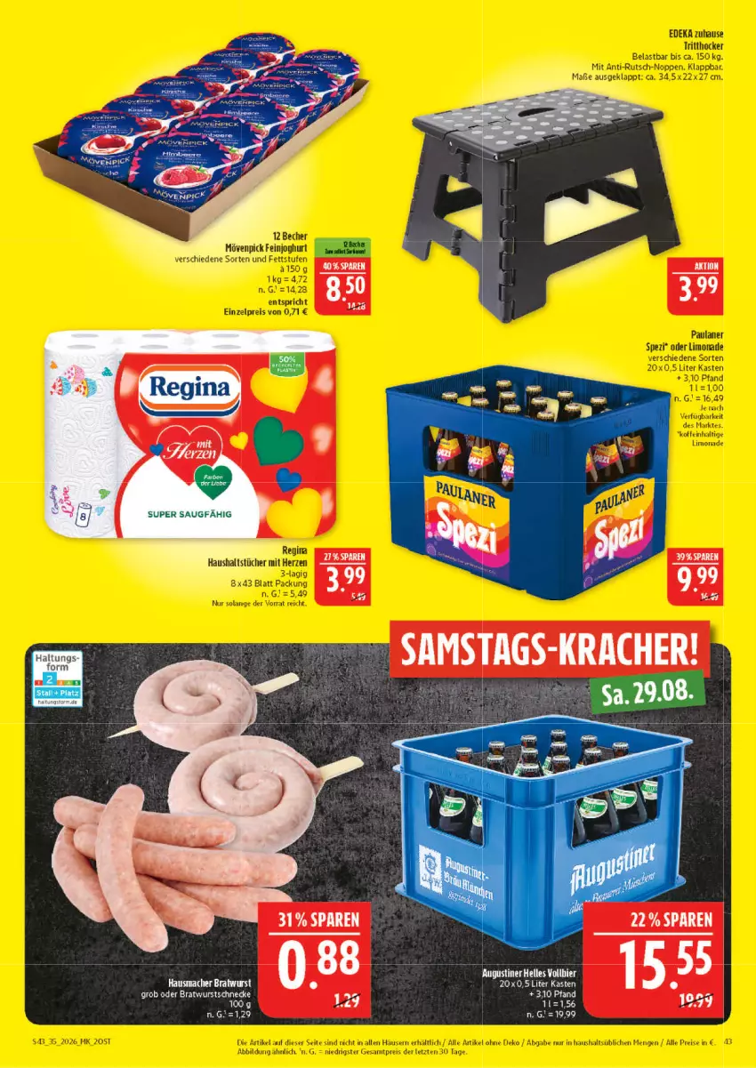 Aktueller Prospekt Marktkauf - Prospekt - von 23.08 bis 29.08.2026 - strona 43 - produkty: bratwurst, kracher, wurst