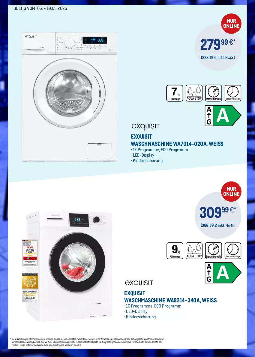 Aktueller Prospekt Metro - Online: Zuverlässige Elektrogeräte - von 05.05 bis 19.05.2025 - strona 4 - produkty: angebot, angebote, eis, erde, Kinder, Metro, ndk, reis, rwe, Ti, Tiere, waschmaschine