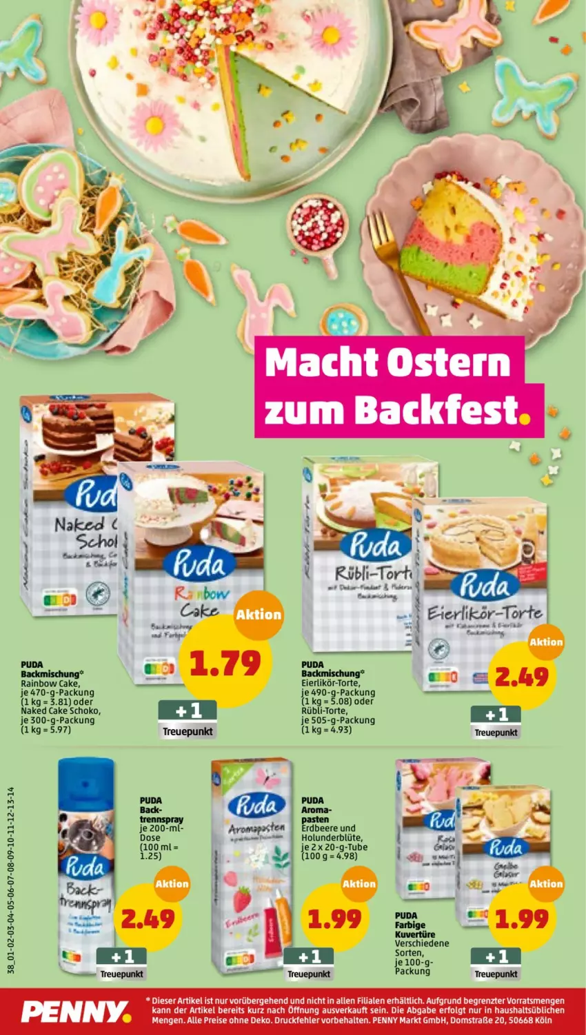 Aktueller Prospekt Penny - Prospekte - von 28.03 bis 02.04.2022 - strona 38 - produkty: backmischung, beere, Blüte, eier, eierlikör, eis, erdbeere, holunder, holunderblüte, LG, likör, mac, reis, schoko, Ti, torte, ZTE