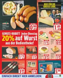 Gazetka promocyjna Edeka - Prospekte - Gazetka - ważna od 12.04 do 12.04.2025 - strona 8 - produkty: bockwurst, creme, emmi, filet, frischkäse, frischkäsezubereitung, hirtenkäse, Käse, lachs, lachsfilet, lebensmittel, mac, Ti, tisch, wurst
