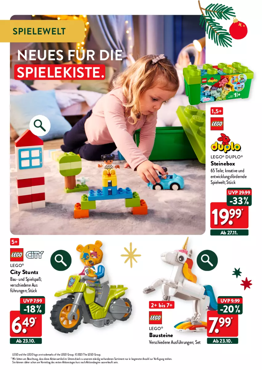 Aktueller Prospekt Aldi Nord - Weihnachten: Spielzeug - von 23.10 bis 14.12.2023 - strona 12 - produkty: aust, Bau, duplo, gin, LEGO®, Spiele, Ti, WICK, ZTE