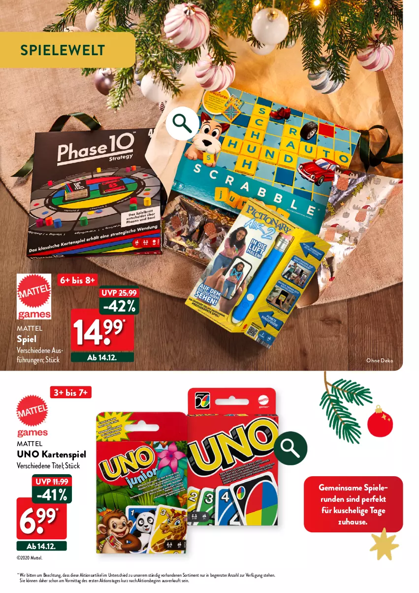 Aktueller Prospekt Aldi Nord - Weihnachten: Spielzeug - von 23.10 bis 14.12.2023 - strona 16 - produkty: gin, Kartenspiel, Mattel, Spiele, Ti, ZTE