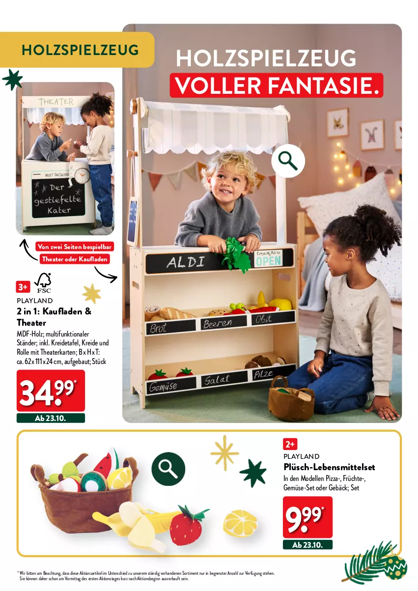 Aktueller Prospekt Aldi Nord - Weihnachten: Spielzeug - von 23.10 bis 14.12.2023 - strona 20 - produkty: Bau, dell, elle, fanta, früchte, gin, Holz, Kreide, lebensmittel, Mode, pizza, Plüsch, spielzeug, Thea, Ti, ZTE