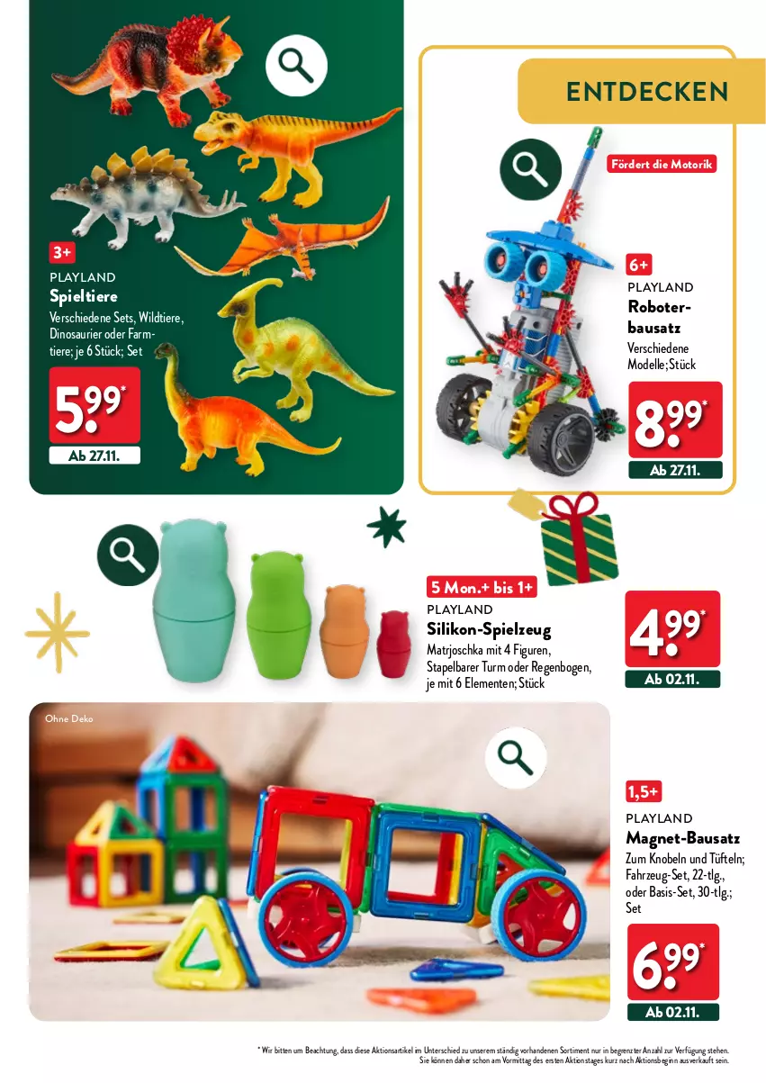 Aktueller Prospekt Aldi Nord - Weihnachten: Spielzeug - von 23.10 bis 14.12.2023 - strona 29 - produkty: Bau, decke, dell, elle, ente, gin, LG, Magnet-Bausatz, Mode, Spieltiere, spielzeug, Ti, Tiere, Wild, ZTE