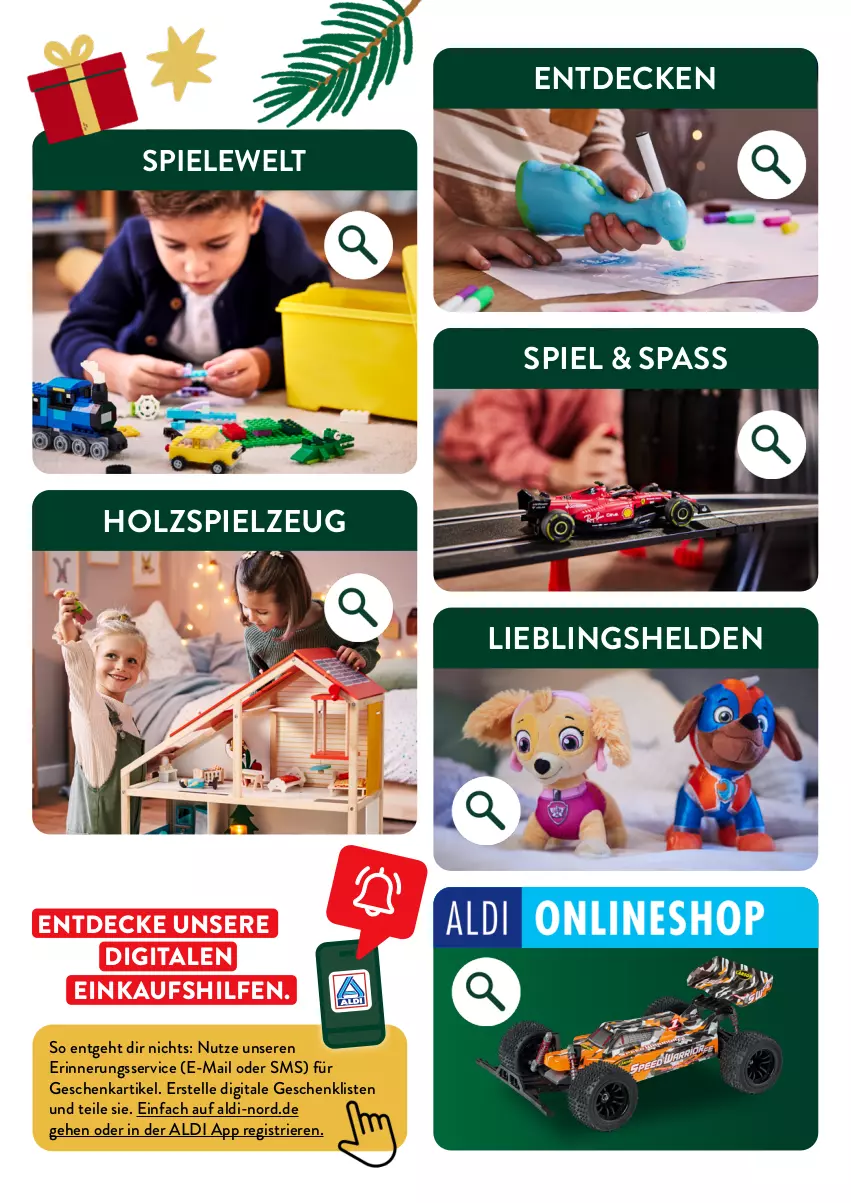 Aktueller Prospekt Aldi Nord - Weihnachten: Spielzeug - von 23.10 bis 14.12.2023 - strona 3 - produkty: aldi, decke, elle, Holz, Spiele, spielzeug, Ti