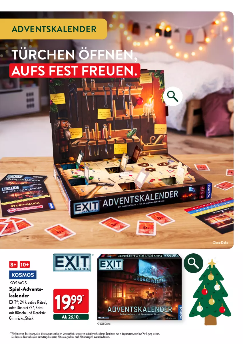 Aktueller Prospekt Aldi Nord - Weihnachten: Spielzeug - von 23.10 bis 14.12.2023 - strona 4 - produkty: Adventskalender, gin, Ti, ZTE