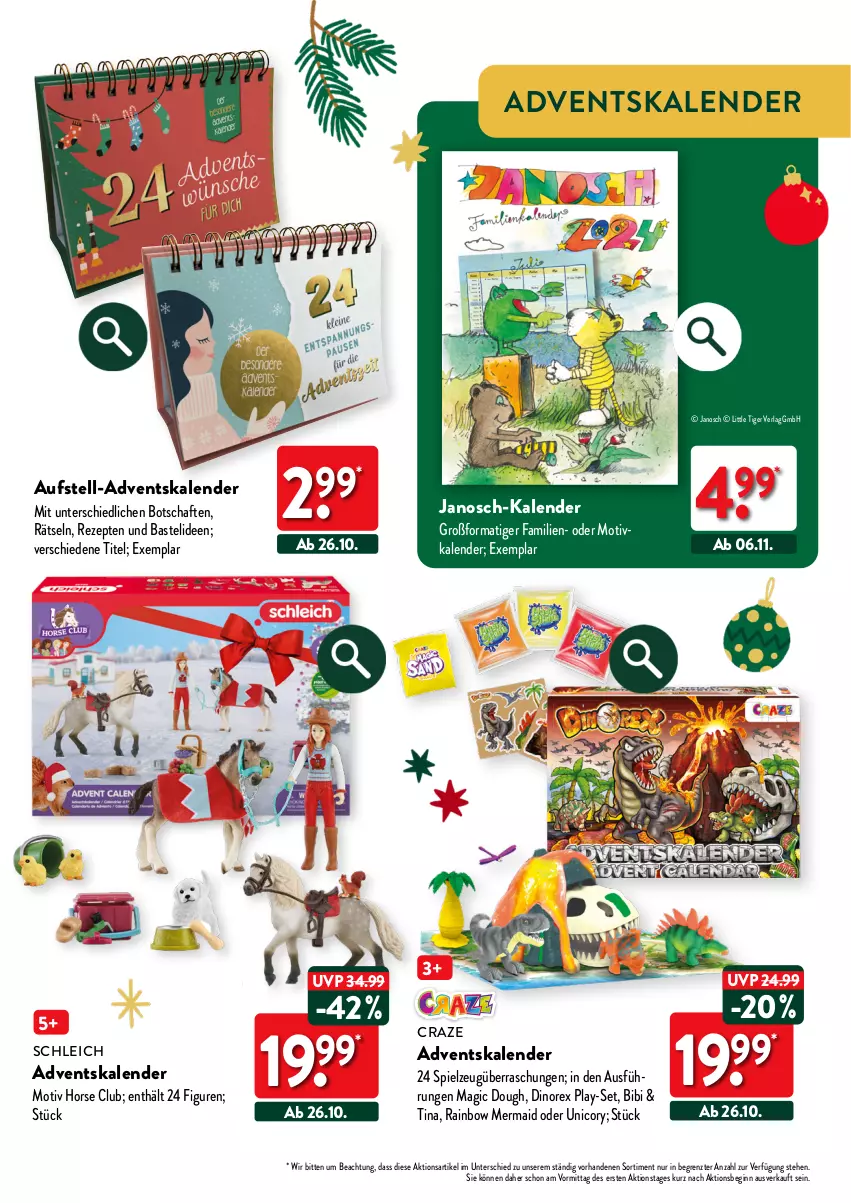 Aktueller Prospekt Aldi Nord - Weihnachten: Spielzeug - von 23.10 bis 14.12.2023 - strona 5 - produkty: Adventskalender, gin, Janosch, rezept, rezepte, Schleich, spielzeug, Ti, ZTE