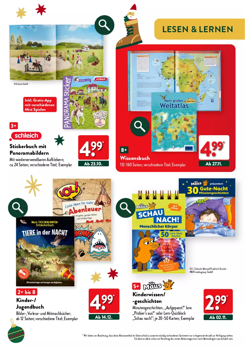 Aktueller Prospekt Aldi Nord - Weihnachten: Spielzeug - von 23.10 bis 14.12.2023 - strona 9 - produkty: Aufkleber, bier, buch, gin, Kinder, kleber, mab, mac, rama, rwe, Schleich, Spiele, Stickerbuch, Ti, ZTE