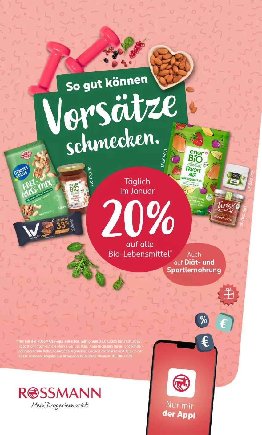 Aktueller Prospekt Rossmann - Prospekte - von 06.01 bis 31.01.2025 - strona 18 - produkty: bio, coupon, Kinder, Kindernahrung, lebensmittel, nuss, Sport, Ti