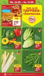 Gazetka promocyjna Aldi Nord - Von Montag - Gazetka - ważna od 31.05 do 31.05.2025 - strona 4 - produkty: aldi, cola, eis, paprika, reis, Romanasalat, rucola, sac, salat, salatherzen, Schal, Schale, spargel, Ti, ZTE, zwiebel, zwiebeln