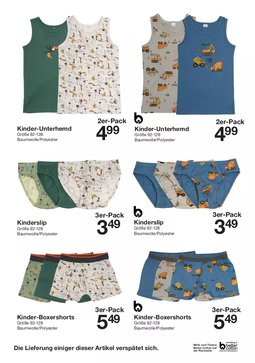 Aktueller Prospekt Zeeman - Prospekte - von 09.07 bis 15.07.2022 - strona 8 - produkty: Bau, baumwolle, bett, hemd, Kinder, Kinder-Boxershorts, Kinder-Unterhemd, shorts, slip, Ti, Unterhemd, wolle