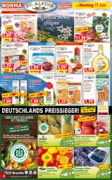 Gazetka promocyjna Norma - Norma - Gazetka - ważna od 24.06 do 24.06.2024 - strona 8 - produkty: ananas, axe, beere, beeren, beutel, bier, blume, blumen, brezel, eis, elle, erde, flasche, früchte, getränk, getränke, Haxe, Käse, kochschinken, kühlregal, Laugenstange, LG, likör, mac, meersalz, mehl, Mixgetränk, nuss, obst, Obst und Gemüse, paprika, quad, regal, reis, reiss, ring, salami, salz, Schal, Schale, schinken, schwein, sesam, Speck, Spezi, Ti, tiefpreis, und gemüse, wein, wurst