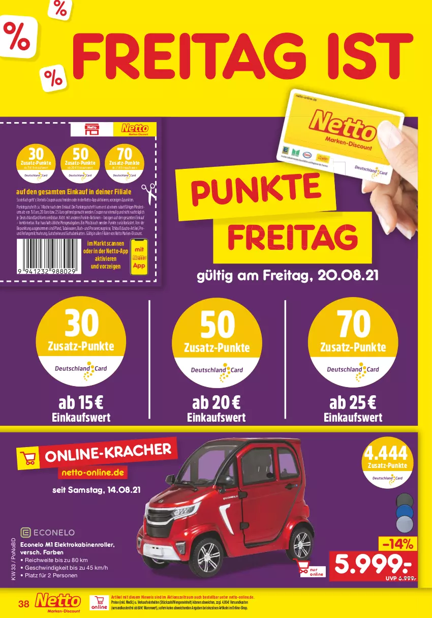 Aktueller Prospekt Netto Marken-Discount - von 16.08 bis 21.08.2021 - strona 38