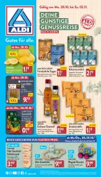 Gazetka promocyjna Aldi Nord - Von Montag - Gazetka - ważna od 02.11 do 02.11.2024 - strona 1 - produkty: aldi, Asia Green Garden, Bau, beutel, dell, eier, eis, Eisenbahn, elle, erdnuss, filet, filets, flasche, funny-frisch, gin, Holz, kokos, kokosnuss, Kokosnussmilch, lamm, Lammfilets, leine, Magnet-Bausatz, milch, Mode, nudel, nudeln, nuss, reis, sesam, Sesamöl, Spezi, suppe, Ti, tisch, zitrone, zitronen, ZTE