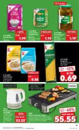 Gazetka promocyjna Kaufland - Prospekt - Gazetka - ważna od 29.11 do 29.11.2023 - strona 45 - produkty: angebot, angebote, auto, beleuchtung, decke, Deckel, edelstahl, eis, Elektro, erbsen, gewürz, Gewürzgurke, gewürzgurken, grill, grillfläche, gurke, gurken, hafer, haferflocken, hartweizen, junge erbsen, Kocher, latte, led-beleuchtung, mit led-beleuchtung, reis, Schal, Schale, spaghetti, spülmaschinen, tefal, Ti, tisch, tischgrill, überhitzungsschutz, wasser, wasserkocher, WMF