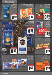 Gazetka promocyjna E Center - Angebote der Woche - Gazetka - ważna od 17.06 do 17.06.2023 - strona 18 - produkty: angebot, bett, bohne, bohnen, caffe, darbo, darboven, deka, eduscho, kaffee, kakao, knoppers, mövenpick, nuss, riegel, ritter, ritter sport, snack, snacks, Sport, tee, Ti, toblerone