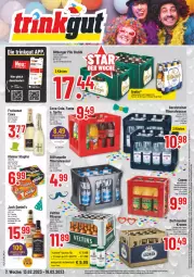 Gazetka promocyjna Trinkgut - Gazetka - ważna od 18.02 do 18.02.2023 - strona 1 - produkty: Alwa, angebot, angebotspreis, apfel, Apple, auer, bitburger, bitburger pils, burger, Cava, coca-cola, cola, deutschlandcard, eis, elle, erde, fanta, fisch, fische, flasche, freixenet, gerolsteine, gerolsteiner, jack daniel, jack daniel's, kirsch, kleiner klopfer, krone, leine, LG, likör, mineralwasser, Nektar, pfirsich, pils, pilsener, reis, saft, sprite, steiner, tennessee whiskey, Ti, vorteilspreis, wasser, whiskey