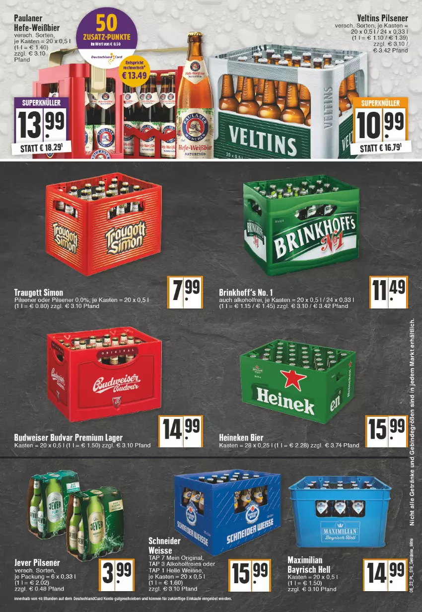 Aktueller Prospekt E Center - Angebote der Woche - von 06.02 bis 11.02.2023 - strona 19 - produkty: alkohol, bier, budweiser, eis, elle, erde, getränk, getränke, gin, Hefe, heineken, Paula, paulaner, pils, pilsener, sim, tee, Ti, veltins, veltins pilsener