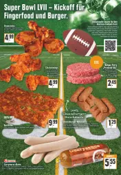 Gazetka promocyjna E Center - Angebote der Woche - Gazetka - ważna od 11.02 do 11.02.2023 - strona 10 - produkty: angebot, asti, ball, burger, curry, currywurst, eis, elle, fleisch, gewürz, gurke, gurken, hackfleisch, hähnchenflügel, hamburger, mac, rind, rinder, rinderhackfleisch, rum, sauce, Schere, schwein, snack, snacks, Spaten, Sport, Ti, tomate, tomaten, wein, wurst, würstchen, ZTE