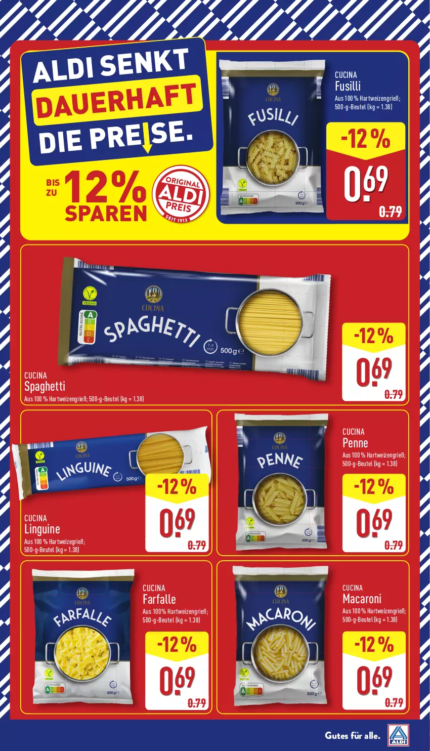 Aktueller Prospekt Aldi Nord - Von Montag - von 06.10 bis 11.10.2025 - strona 2 - produkty: beutel, cin, farfalle, fusilli, hartweizen, mac, penne, spaghetti, Ti