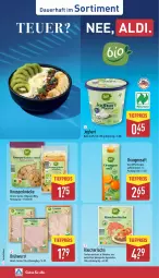 Gazetka promocyjna Aldi Nord - Von Montag - Gazetka - ważna od 11.10 do 11.10.2025 - strona 34 - produkty: aldi, aqua, auer, Becher, bio, eis, joghur, joghurt, lachs, natur, orange, orangen, orangensaft, Räucherlachs, reis, saft, salz, Ti, tiefpreis, trolli, wurst