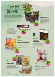 Gazetka promocyjna Denns Biomarkt - Prospekte - Gazetka - ważna od 26.04 do 26.04.2022 - strona 9 - produkty: angebot, aprikose, aprikosen, bio, dennree, eier, eis, ente, espresso, Feigen, früchte, früchten, Garten, gutschein, kaffee, leine, mac, mandel, nuss, oder espresso, pralinen, Ria, riegel, rosen, schoko, schokolade, schokoladen, schokoriegel, snack, Spezi, tasse, tee, Ti, tisch, Trüffel