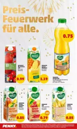 Gazetka promocyjna Penny - Prospekte - Gazetka - ważna od 01.01 do 01.01.2023 - strona 14 - produkty: ananas, banane, bio, direktsaft, eis, flasche, kirsch, LG, mango, maracuja, natur, Nektar, orange, orangen, orangensaft, pet-flasche, reis, saft, Ti, tomate, tomaten, ZTE