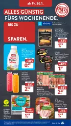 Gazetka promocyjna AldiSud - NÄCHSTE WOCHE - Gazetka - ważna od 27.01 do 27.01.2024 - strona 28 - produkty: alle artikel ohne dekoration, auer, aufschnitt, Bau, Bauer, Becher, brötchen, butter, buttermilch, dekoration, ehrmann, eis, farmerschinken, flasche, gin, herta, Heu, Käse, käsescheiben, kochschinken, milch, mousse, Müller, Old Amsterdam, reine buttermilch, reis, schinken, smoothie, Ti, true fruits, wiesbauer, ZTE