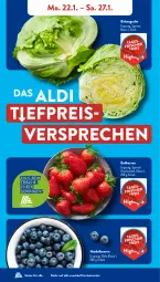 Gazetka promocyjna AldiSud - NÄCHSTE WOCHE - Gazetka - ważna od 27.01 do 27.01.2024 - strona 4 - produkty: aldi, beere, beeren, eis, eisbergsalat, erdbeere, erdbeeren, heidelbeere, heidelbeeren, kracher, reis, salat, Schal, Schale, Ti