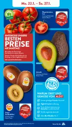 Gazetka promocyjna AldiSud - NÄCHSTE WOCHE - Gazetka - ważna od 27.01 do 27.01.2024 - strona 5 - produkty: aldi, angebot, avocado, bio, Bio-Obst, decke, eis, elle, kiwi, kracher, nuss, obst, Obst und Gemüse, reis, rispentomaten, rum, Ti, tomate, tomaten, und gemüse, zespri, ZTE