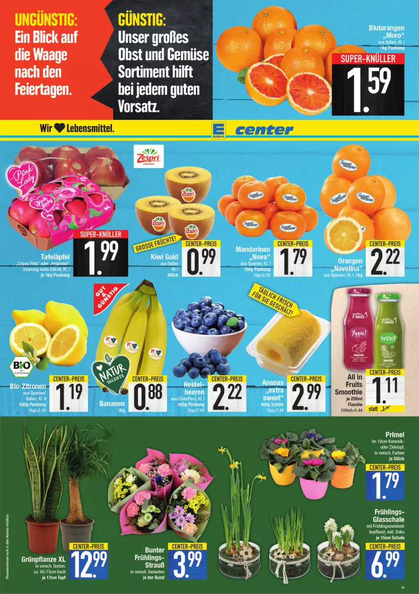 Aktueller Prospekt E Center - Angebote der Woche - von 10.01 bis 15.01.2022 - strona 9 - produkty: banane, bananen, eier, obst, Ti, Waage